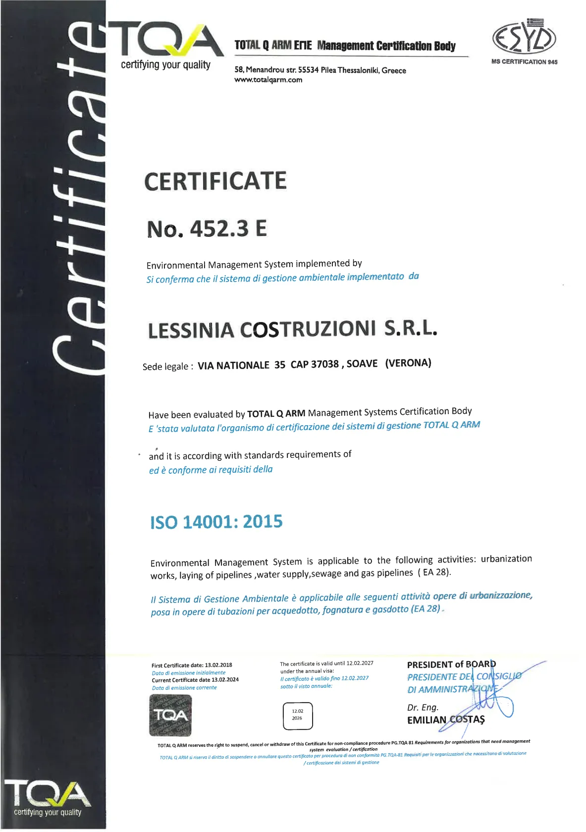 TQA Certification