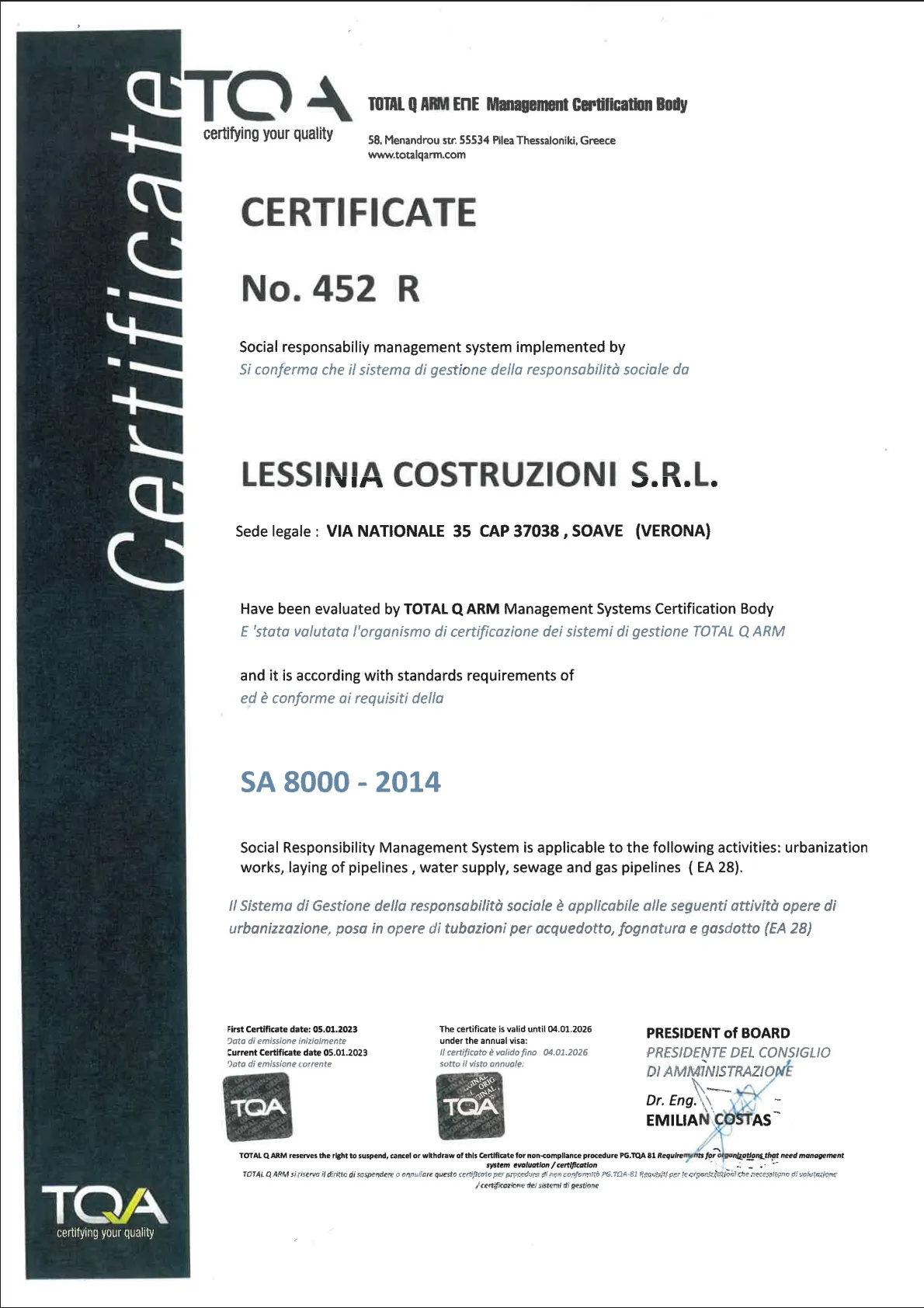 TQA Certification